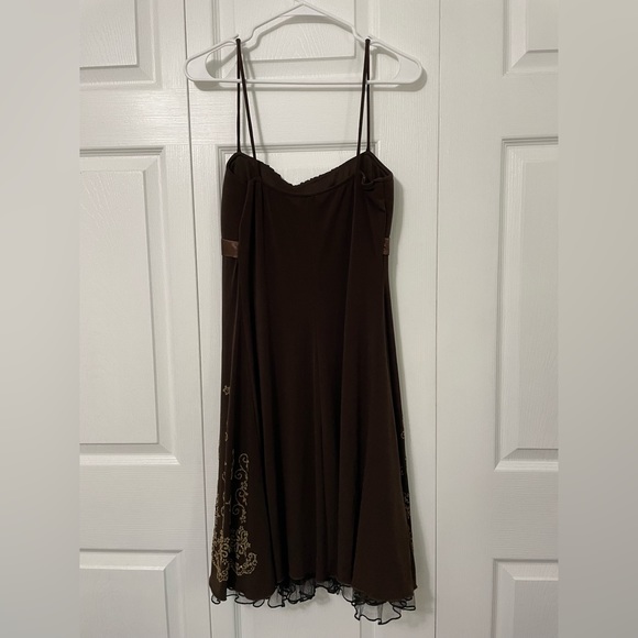 Ruby Rox Brown Embroidered Dress - Picture 4 of 5